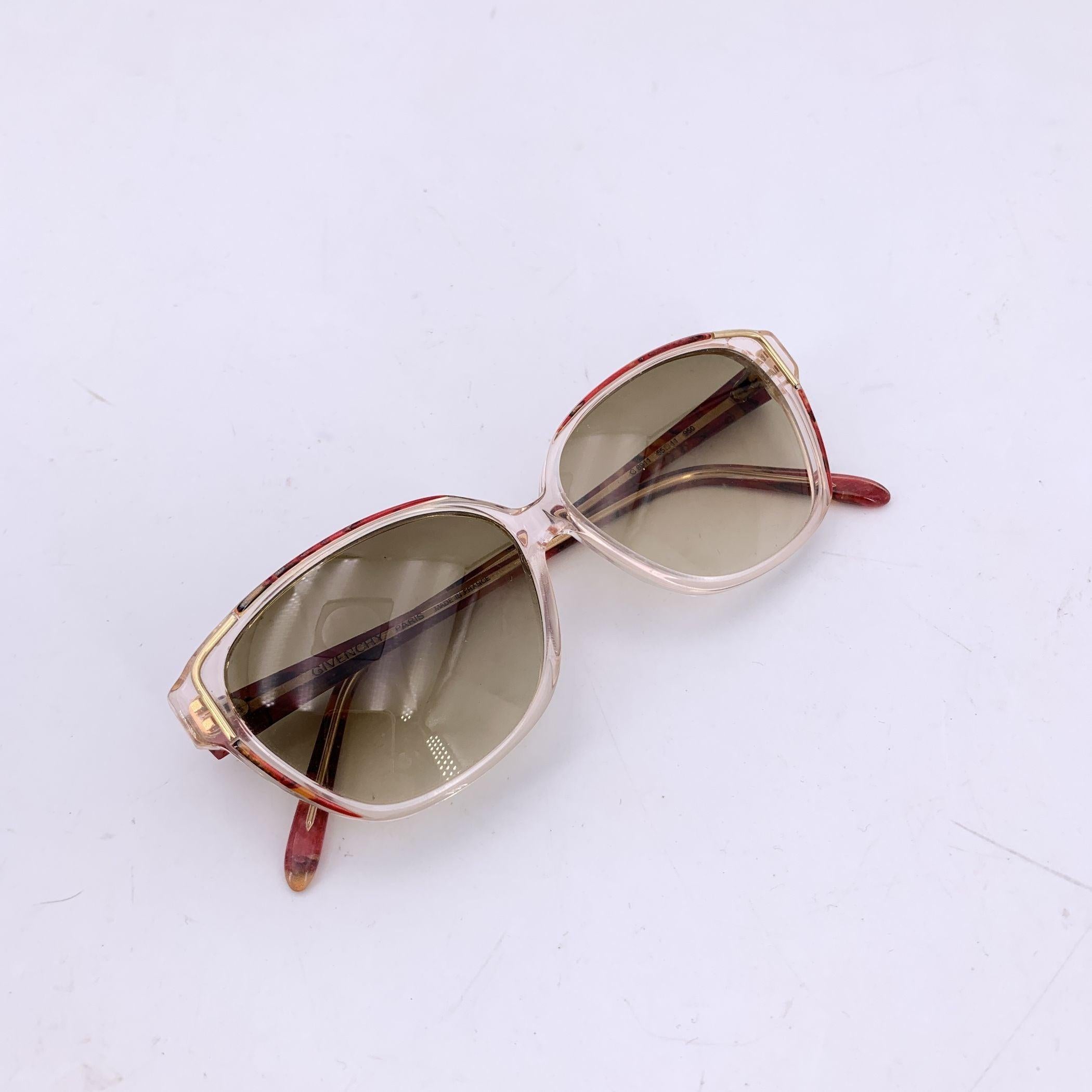 Occhiali da sole Givenchy Paris Vintage Clear Brown G 8911 55/11 in vendita 1