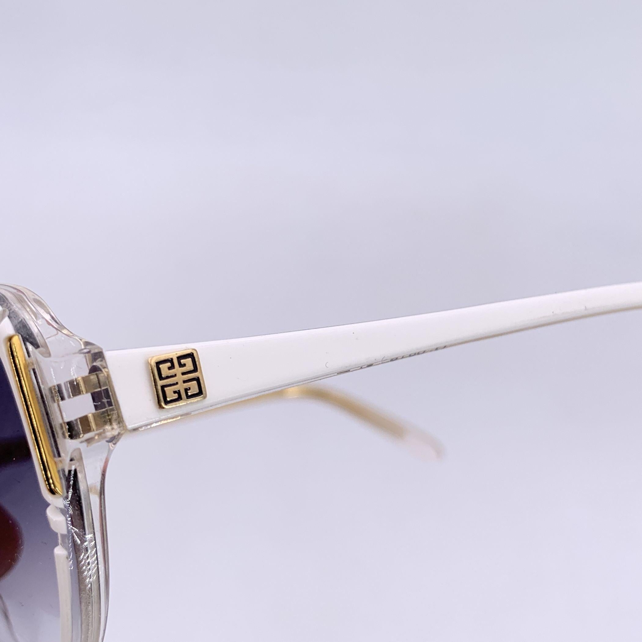 Gray Givenchy Paris Vintage White Sunglasses G 8918 57/15 172 For Sale