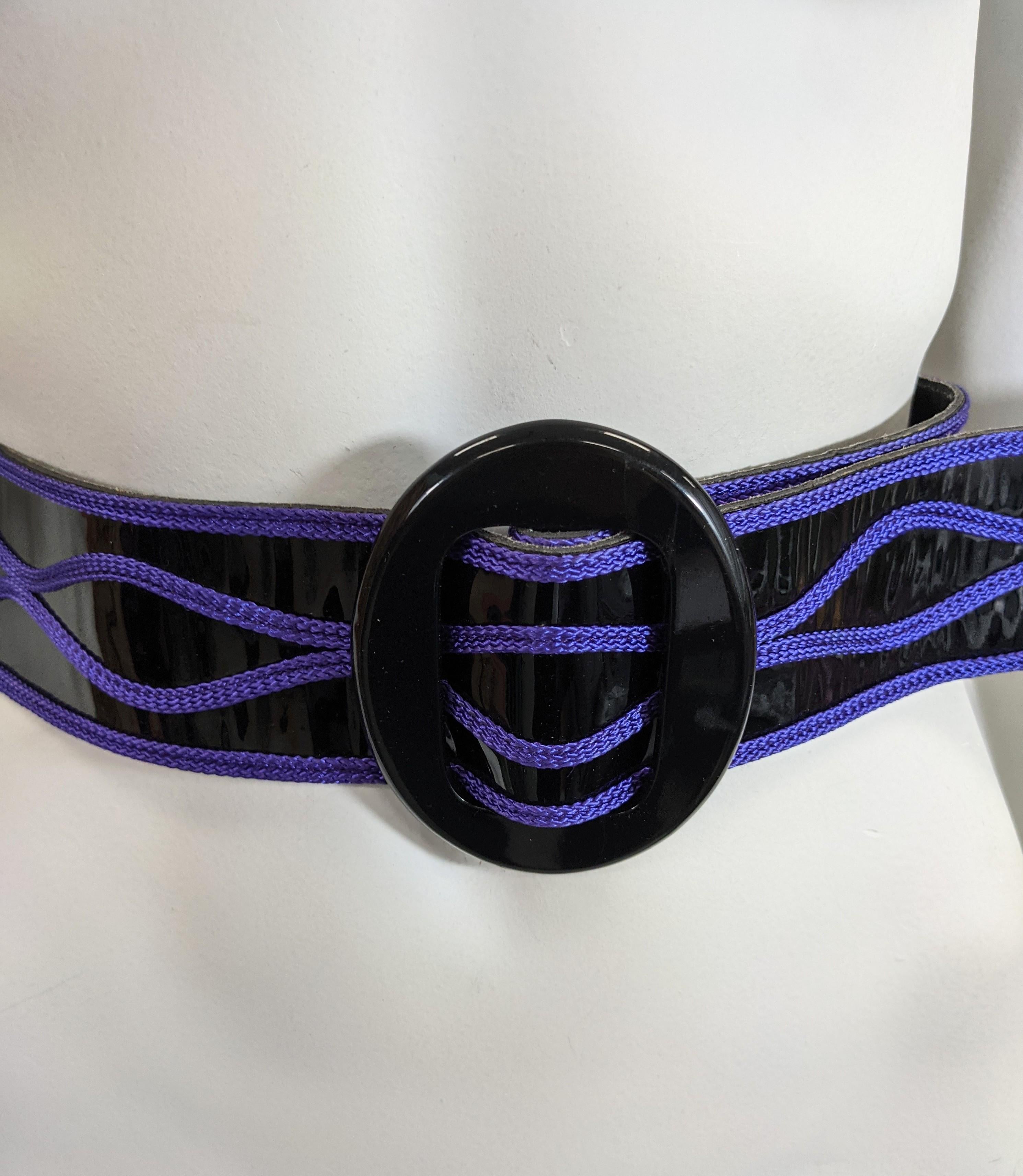 Givenchy Patent and Soutache Belt In Excellent Condition For Sale In New York, NY