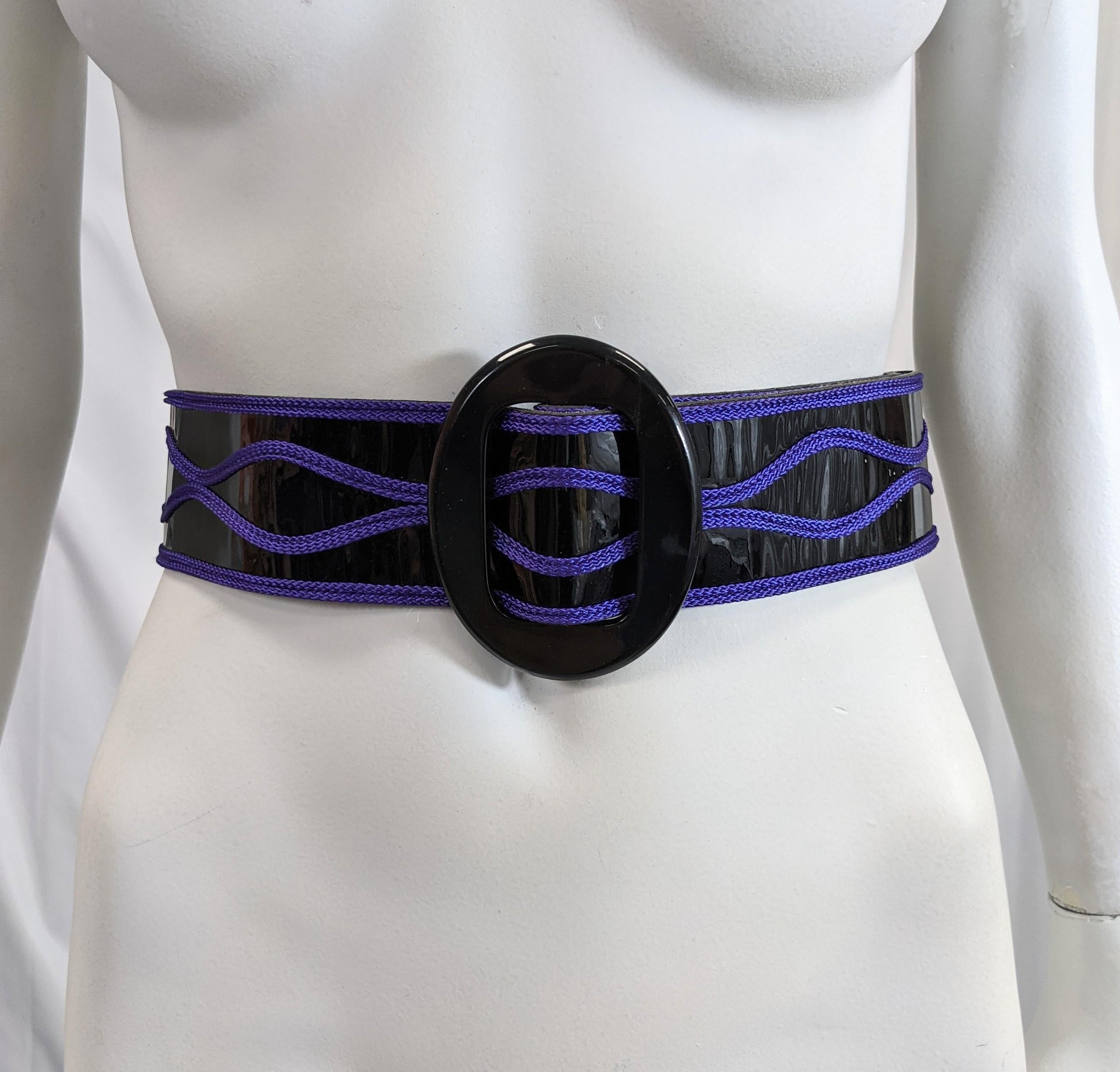 Givenchy Patent and Soutache Belt For Sale 1