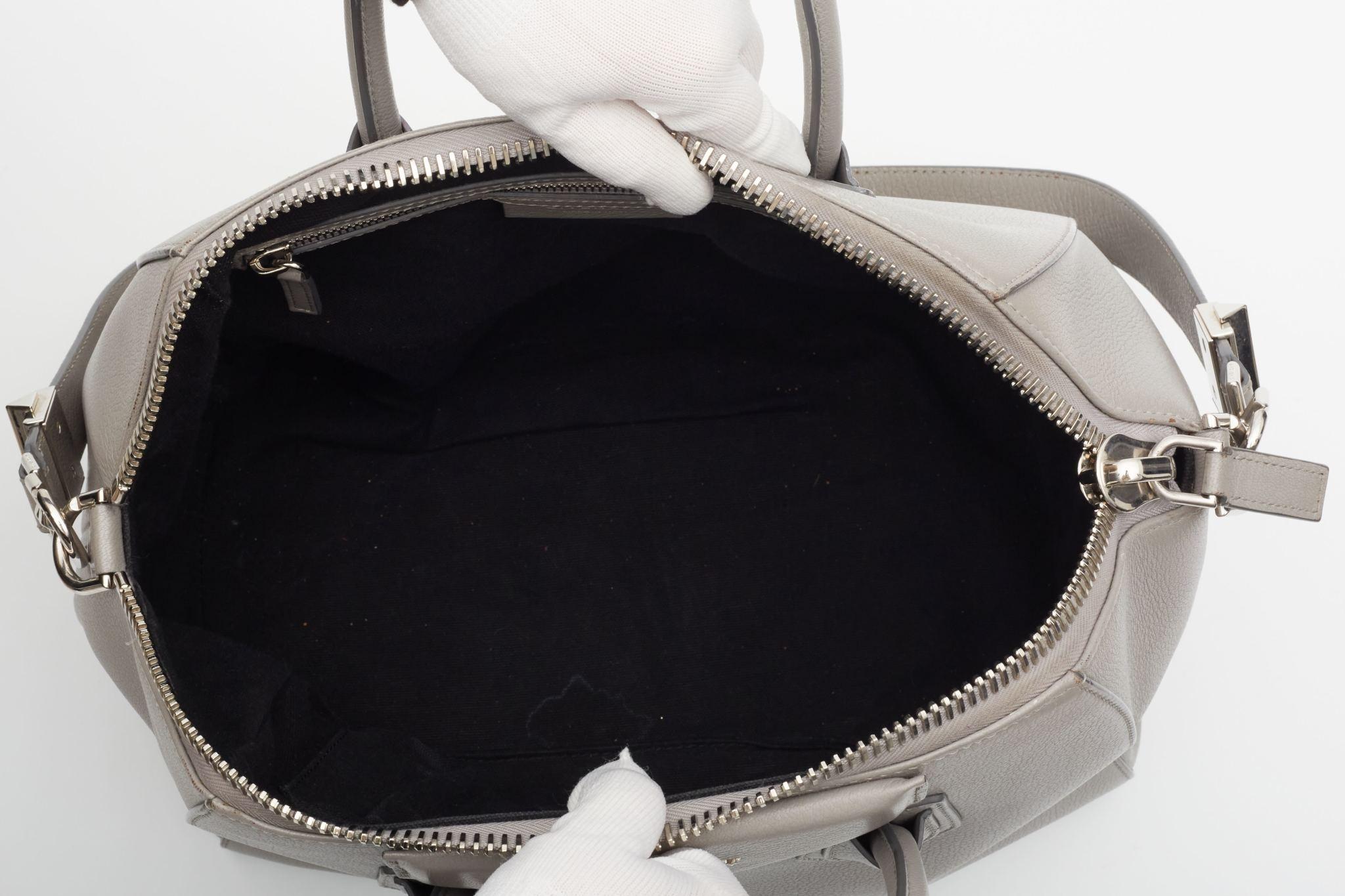 Givenchy Bolso Antigona Piel Gris Perla Mediana 6