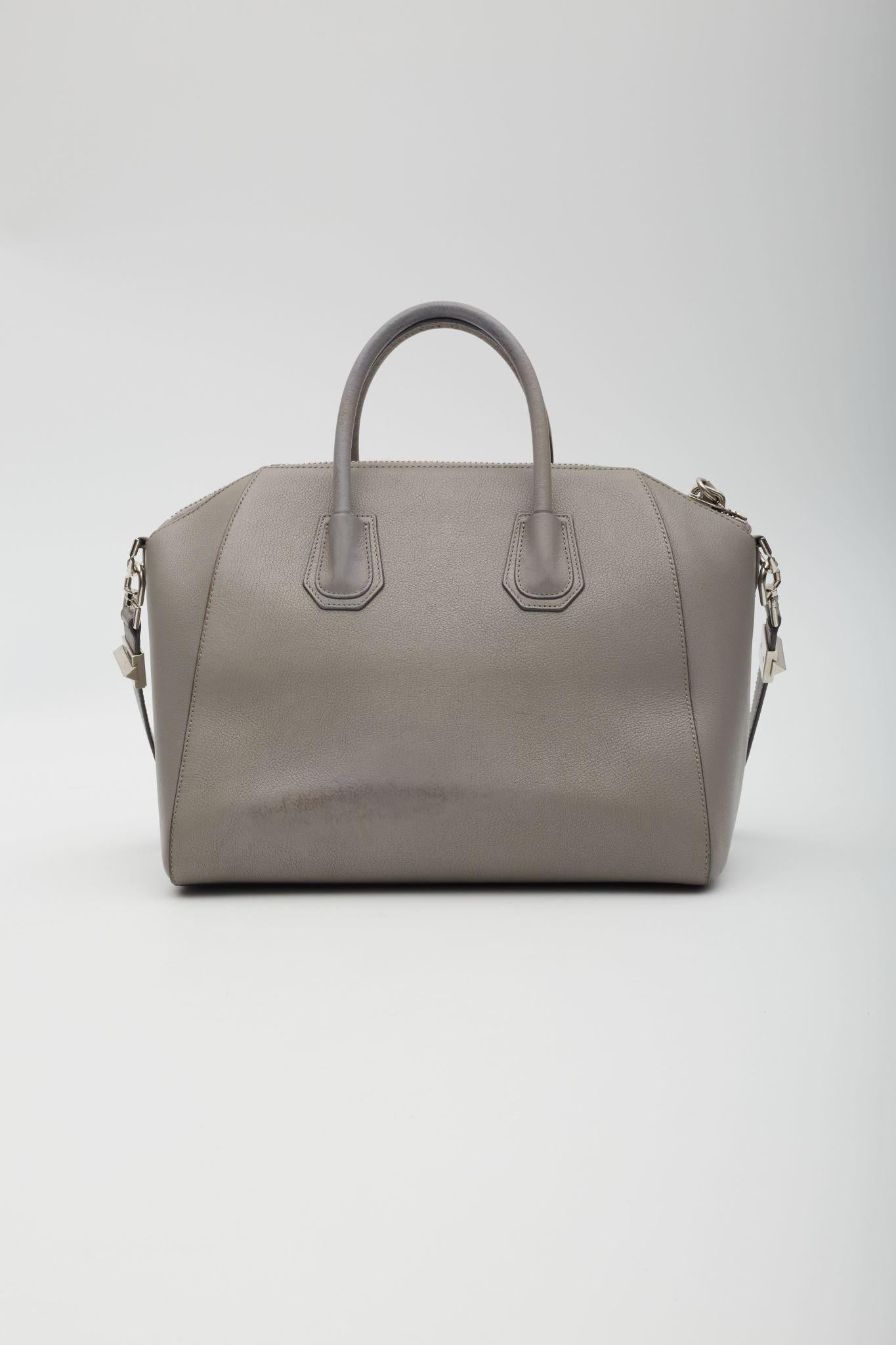 De las mujeres Givenchy Bolso Antigona Piel Gris Perla Mediana