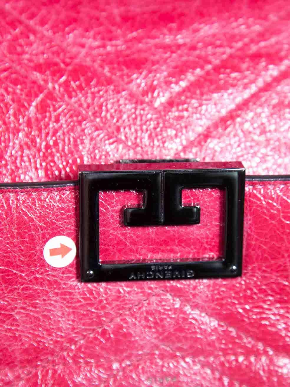 Givenchy Pink Creased Leather ID Shoulder Bag 3