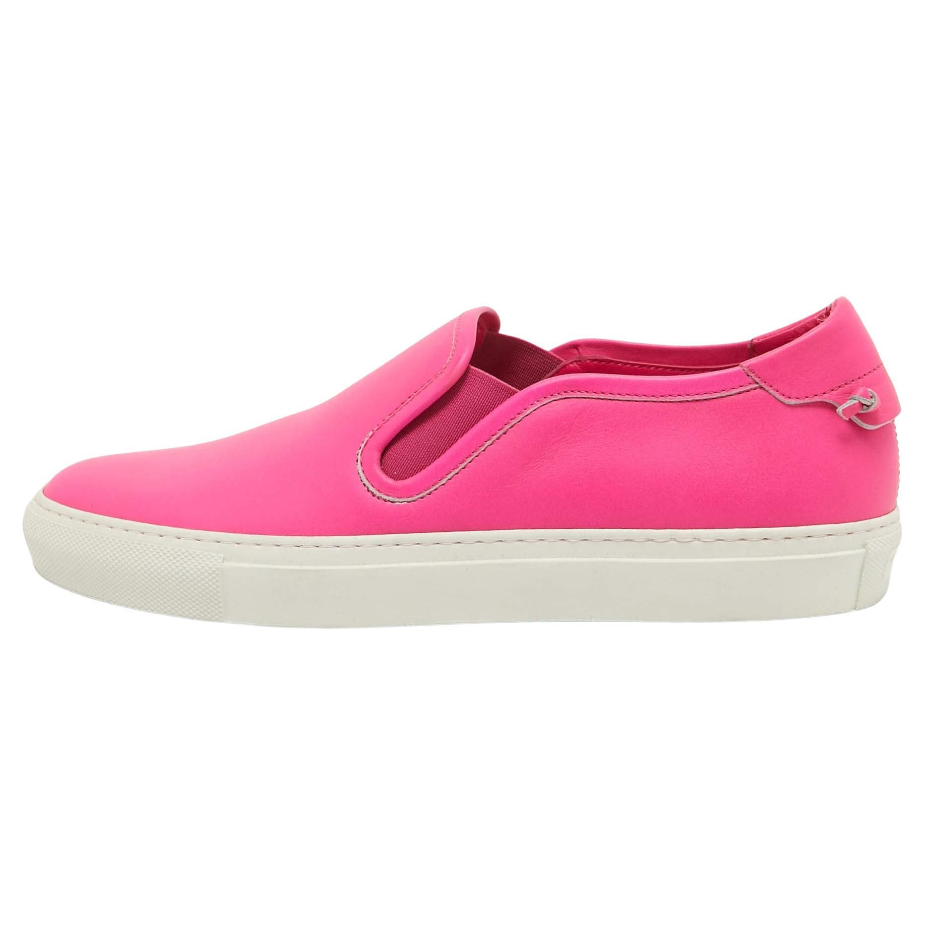 Givenchy Pink Leather Slip On Sneakers Size 40 For Sale