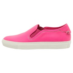 Used Givenchy Pink Leather Slip On Sneakers Size 40