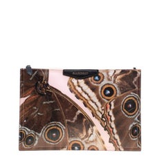 Givenchy Pink Printed Butterfly Coated Canvas Antigona Clutch