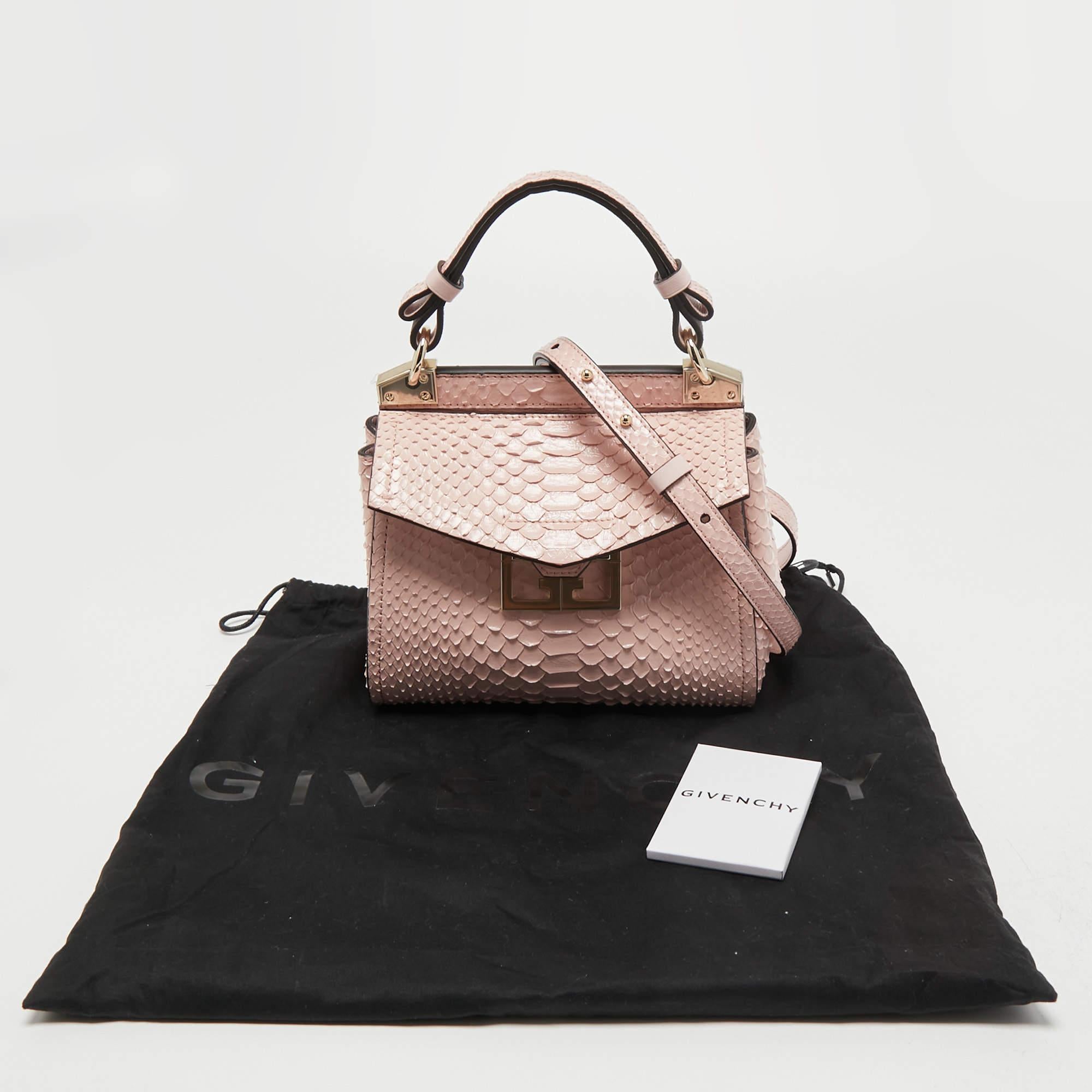 Givenchy Pink Python Mini Mystic Top Handle Bag 7