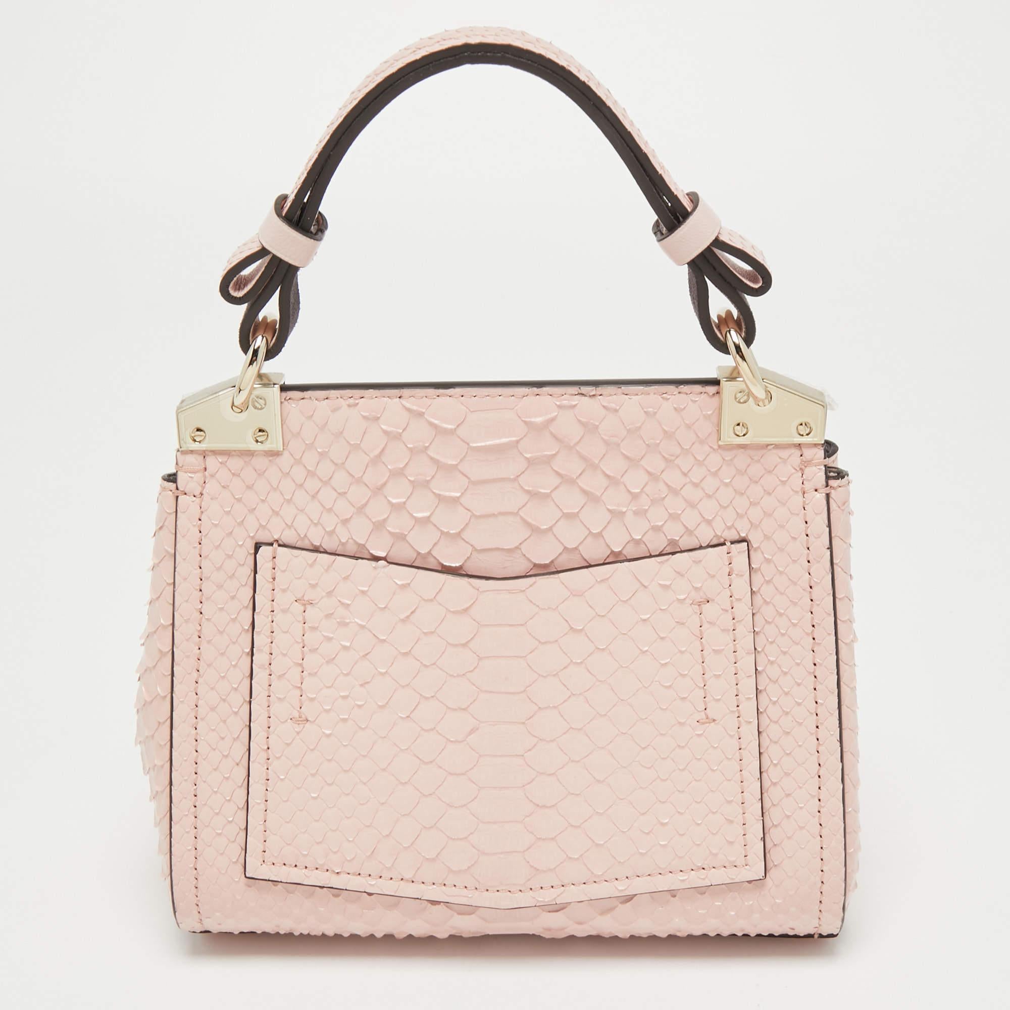 Givenchy Pink Python Mini Mystic Top Handle Bag 5