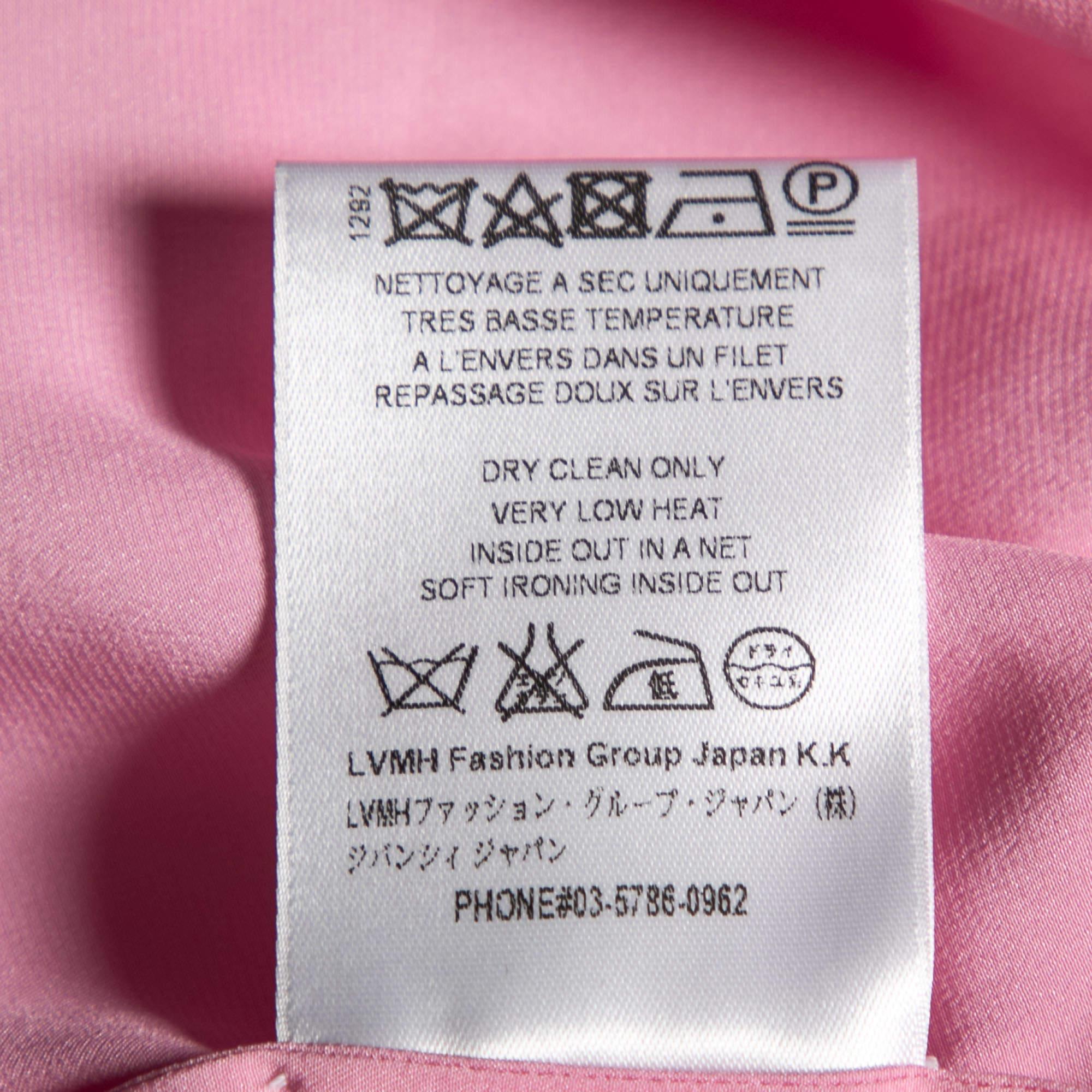 Givenchy Pink Satin Slip Cami Lace Trimmed Top M For Sale 2