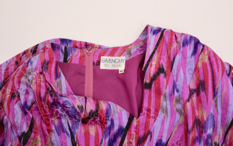 Givenchy Pink Silk Vintage Dress 1980s Paris For Sale at 1stDibs