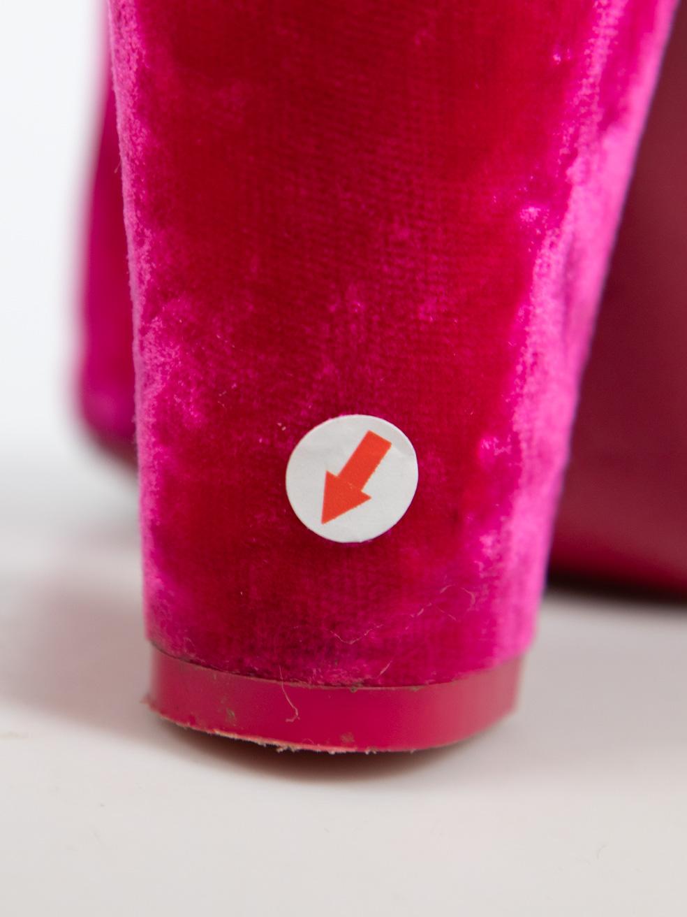 Givenchy Pink Velvet Almond Toe Mules Size IT 39 2