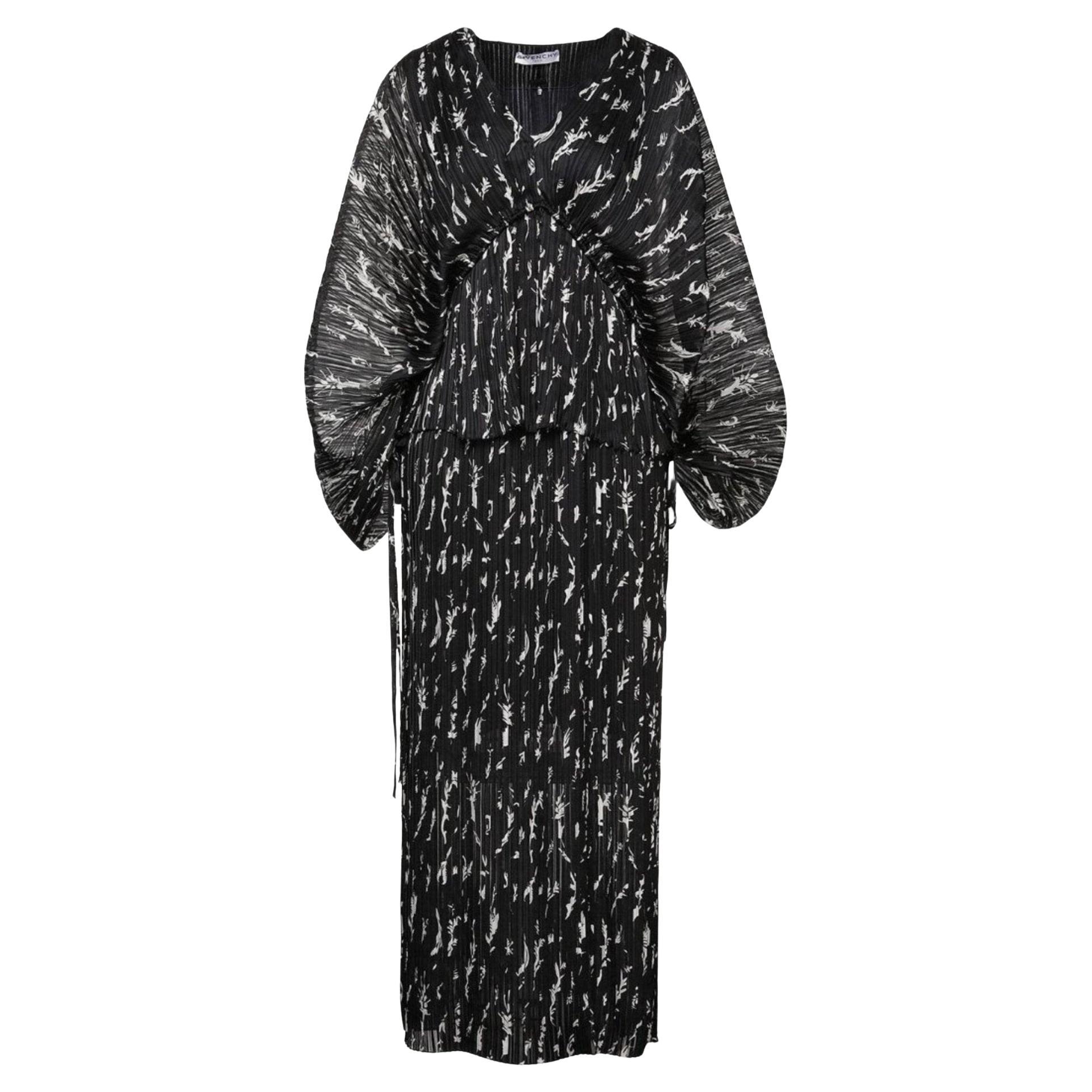 Givenchy Pleated Maxi Dress FR42 For Sale