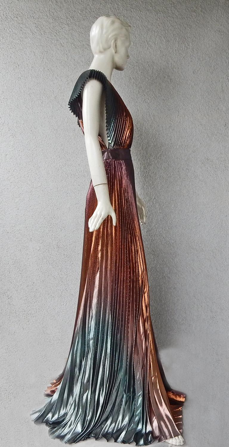 givenchy pleated metallic dress Resort 2019 Givenchy by Clare Waight Keller Metallic Pleated Lame Dres Shrimpton Couture