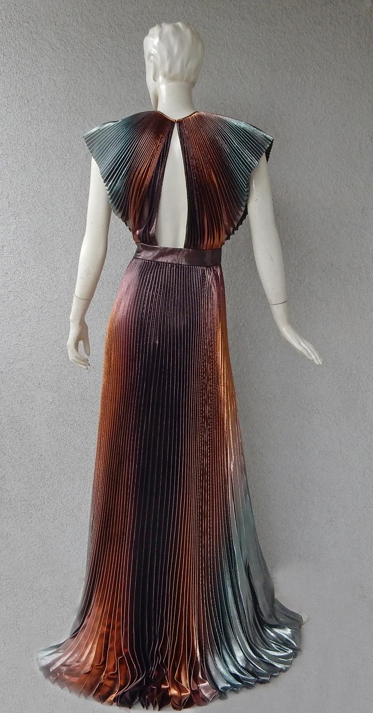 Women's Givenchy Pleated Shimmering Shades of Silk Dress Gown