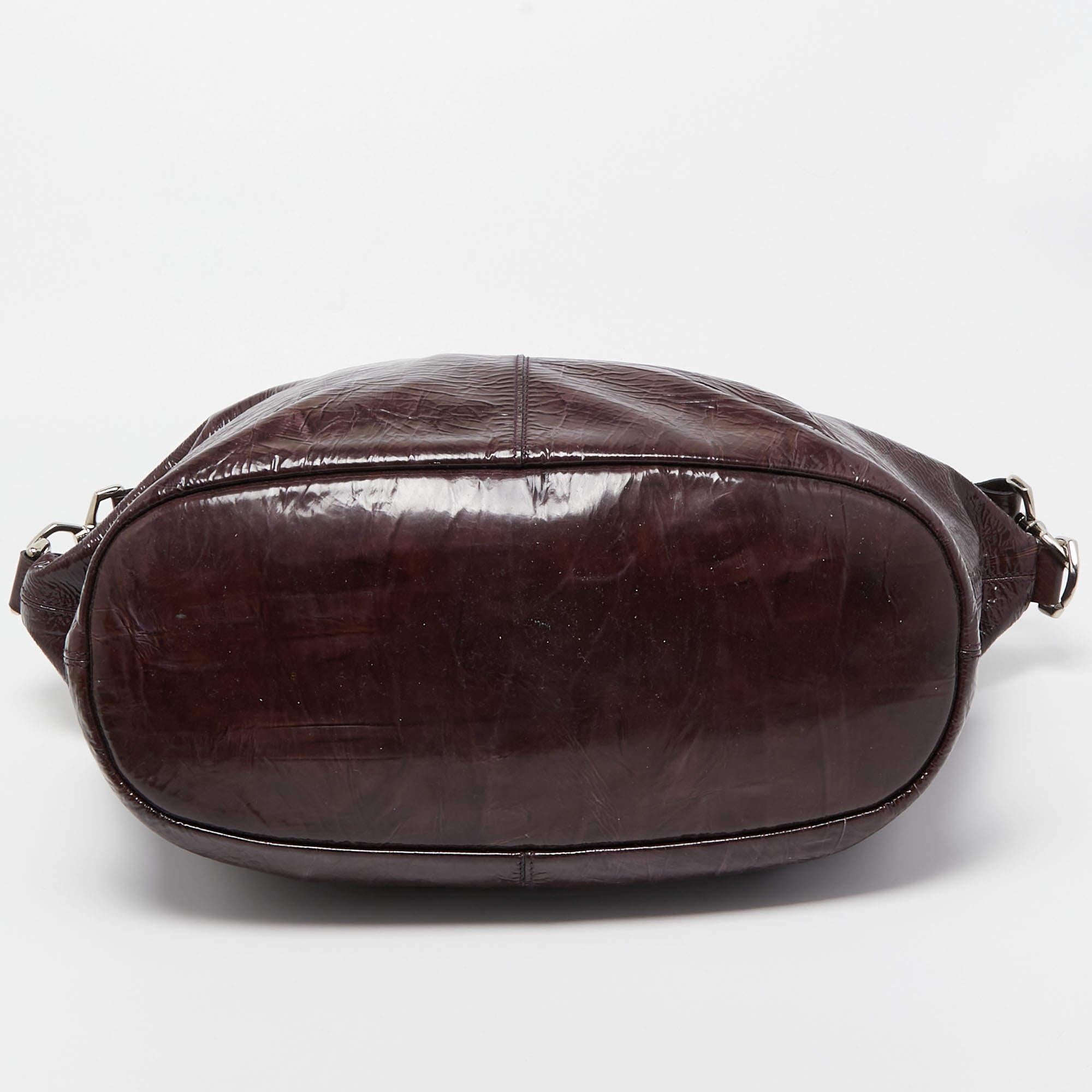 Givenchy Plum Aged Patent Leather Medium Nightingale Satchel 5