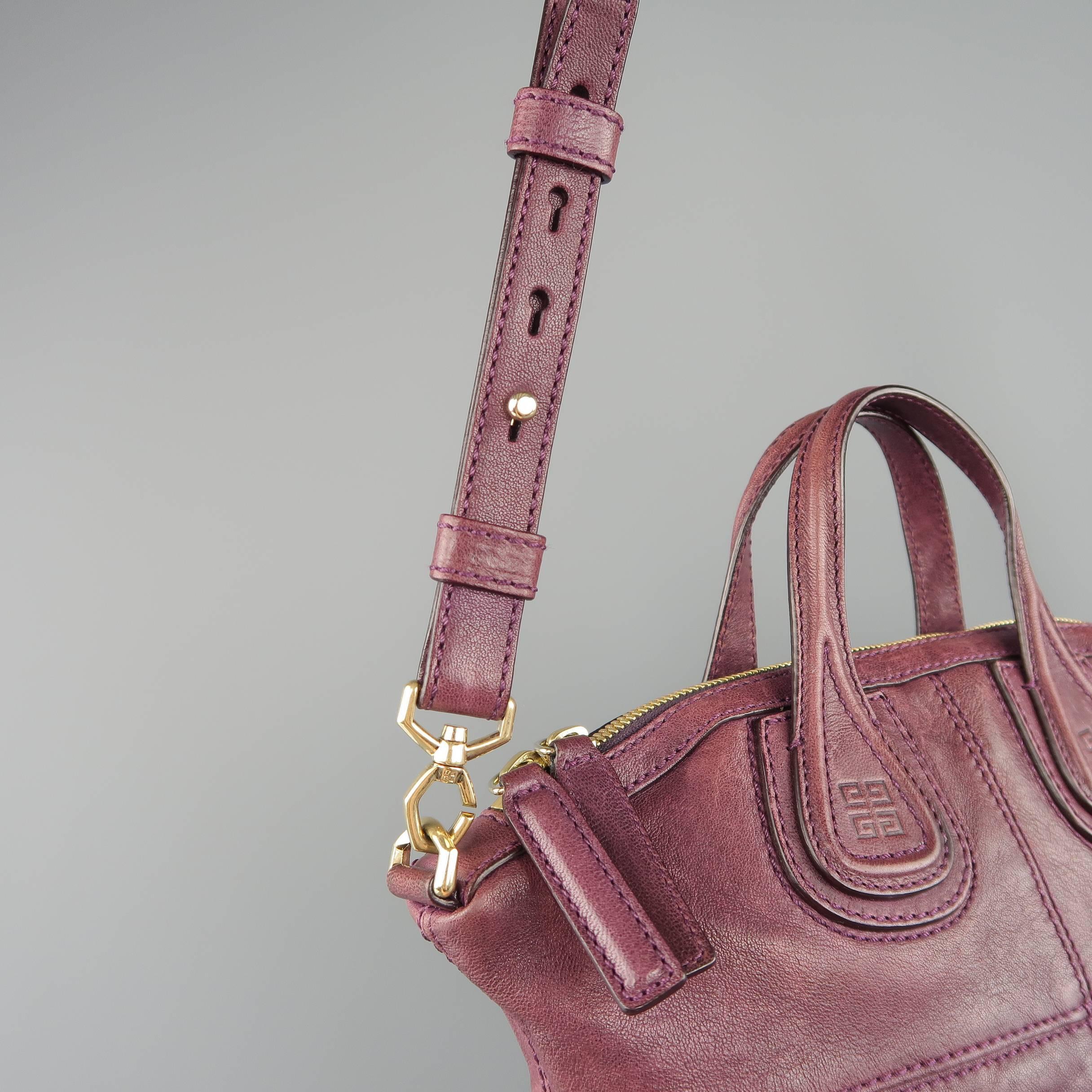 Givenchy Plum Purple Leather Nightingale Mini Handbag 2