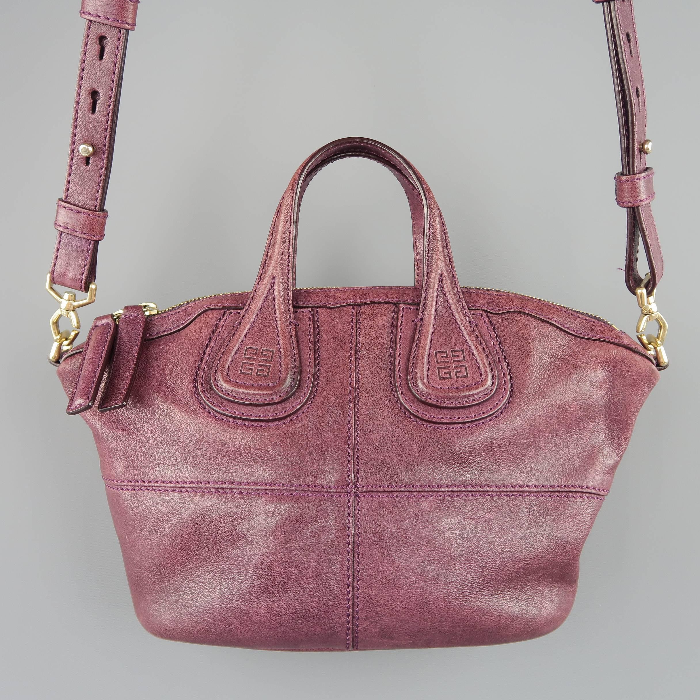 Givenchy Plum Purple Leather Nightingale Mini Handbag 1