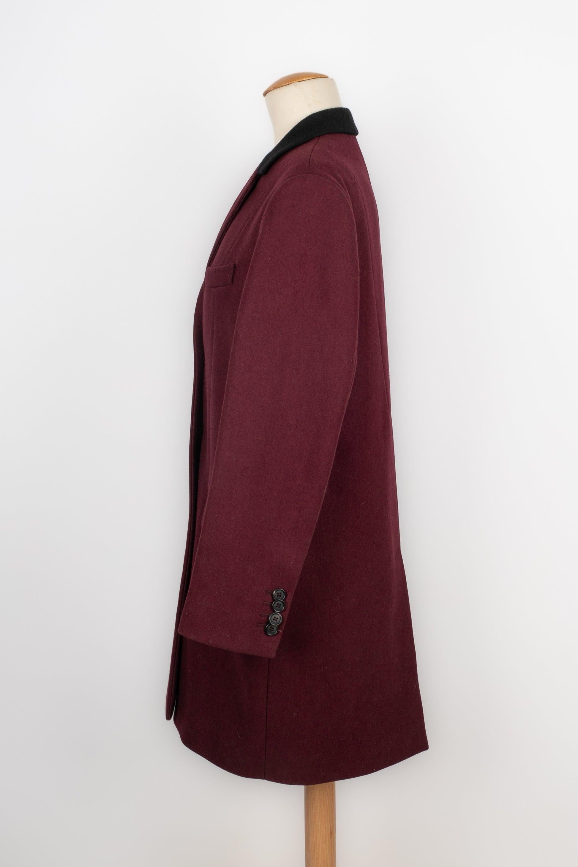 Givenchy  Coates in lana color prugna In condizioni ottime in vendita a SAINT-OUEN-SUR-SEINE, FR