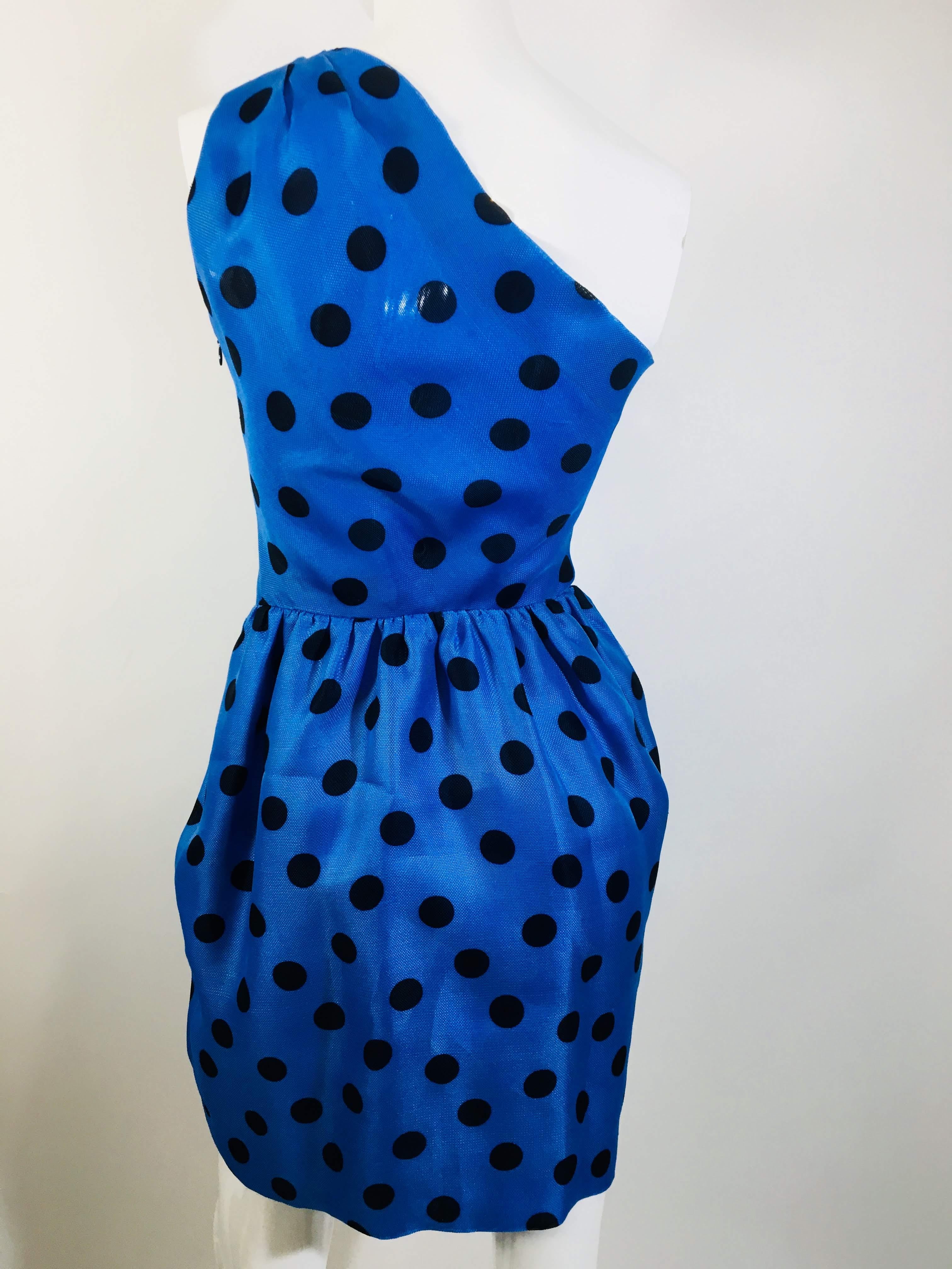 Givenchy Polka Dot One Shoulder Dress 1
