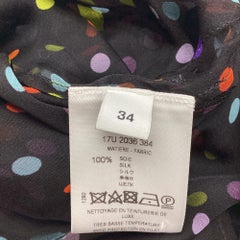 Givenchy Polka Dot Ruffled Midi Dress in Black Silk