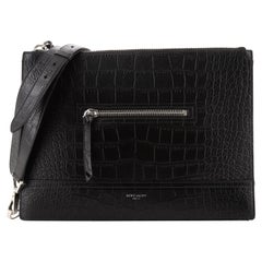 Givenchy Portfolio Messenger Crocodile Embossed Leather Large