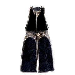 Givenchy Pre-Fall 2015 Gilet senza maniche in pelle borchiata, visone e astrakan
