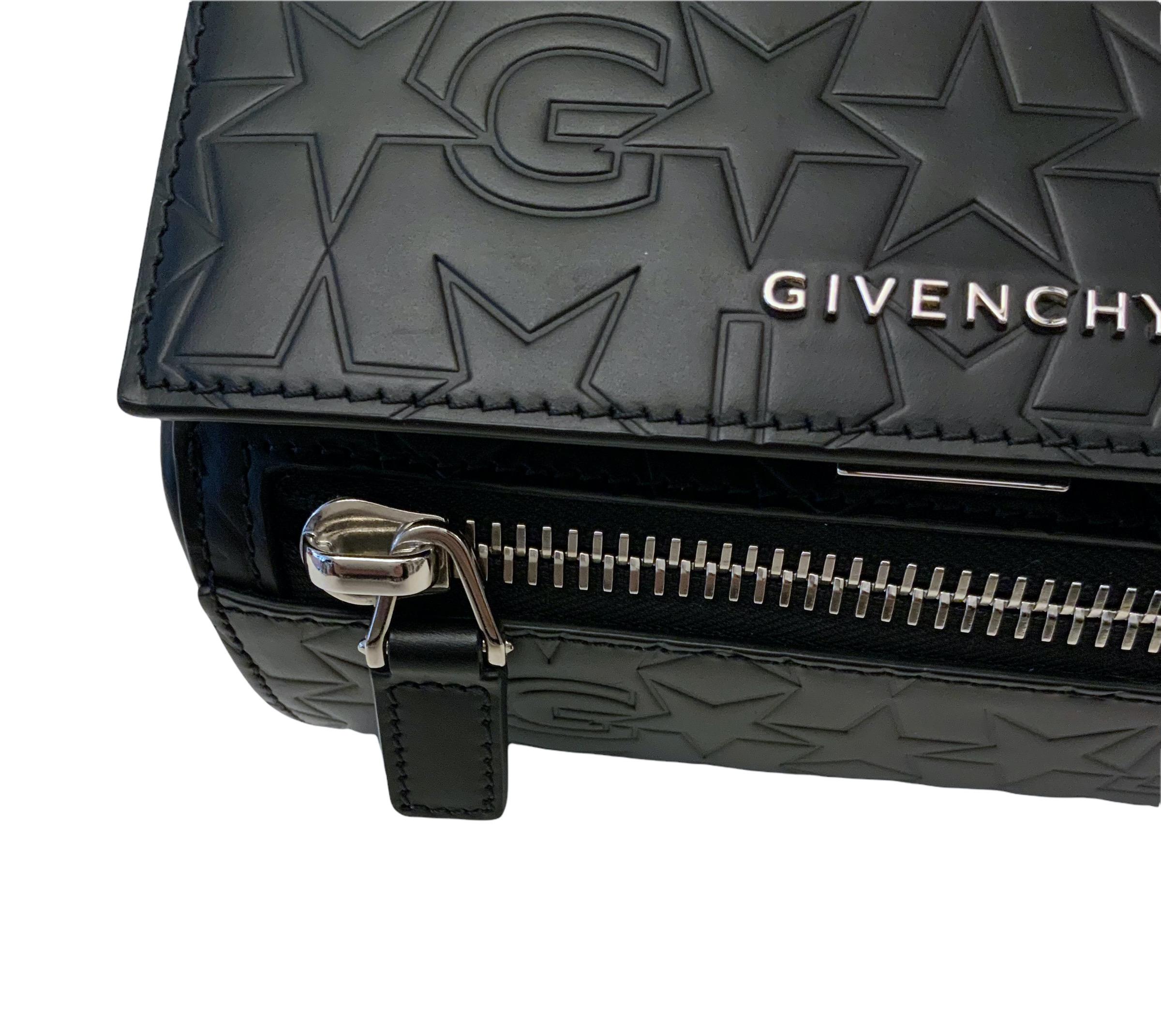 Givenchy Pre-Fall 2016 gestempelte Givenchy Logo Pandora Box Minaudiere Tasche für Damen oder Herren