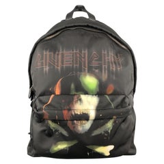 GIVENCHY Print Black Skull Crossbones Graphic Nylon Backpack