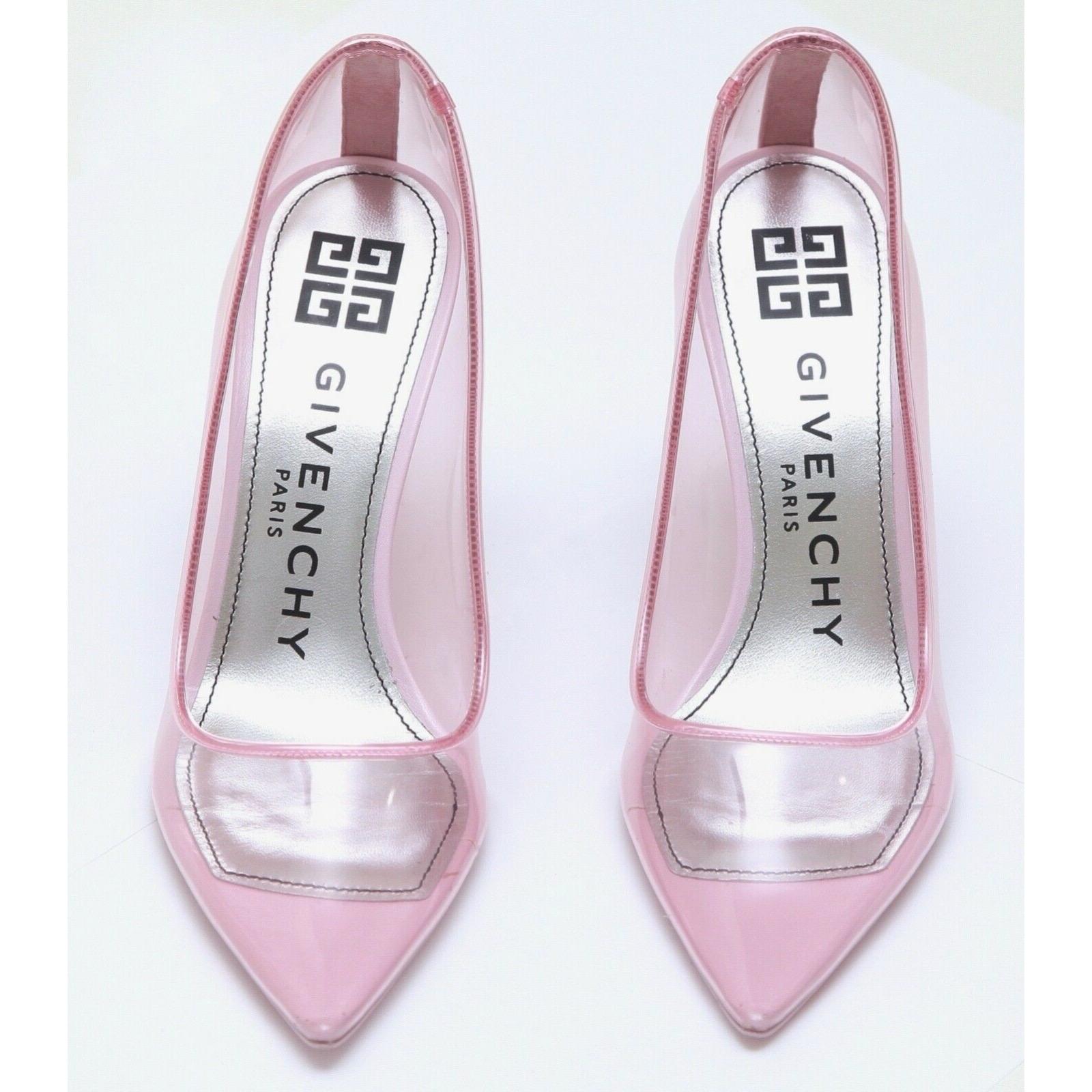 transparent pink heels