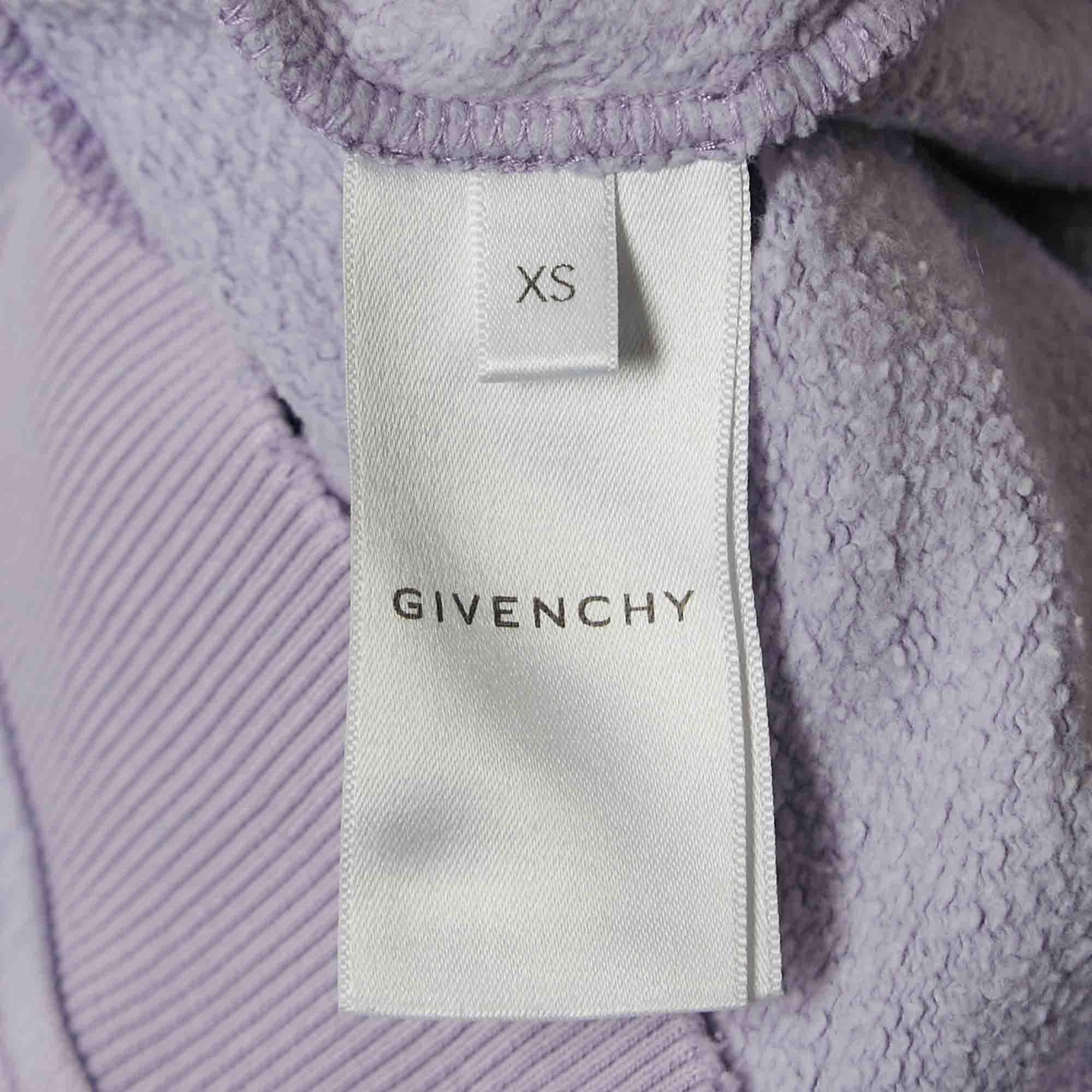 Conjunto de sudadera con capucha y pantalón de chándal Givenchy púrpura con logo de alambre de espino S en venta 3