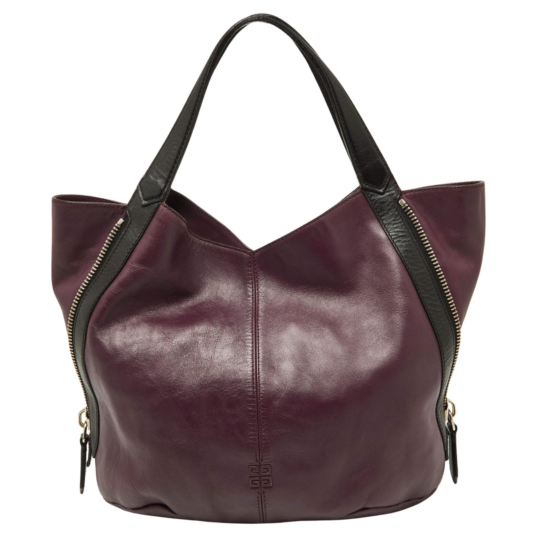 Givenchy Purple/Black Double Sided Zip Hobo For Sale