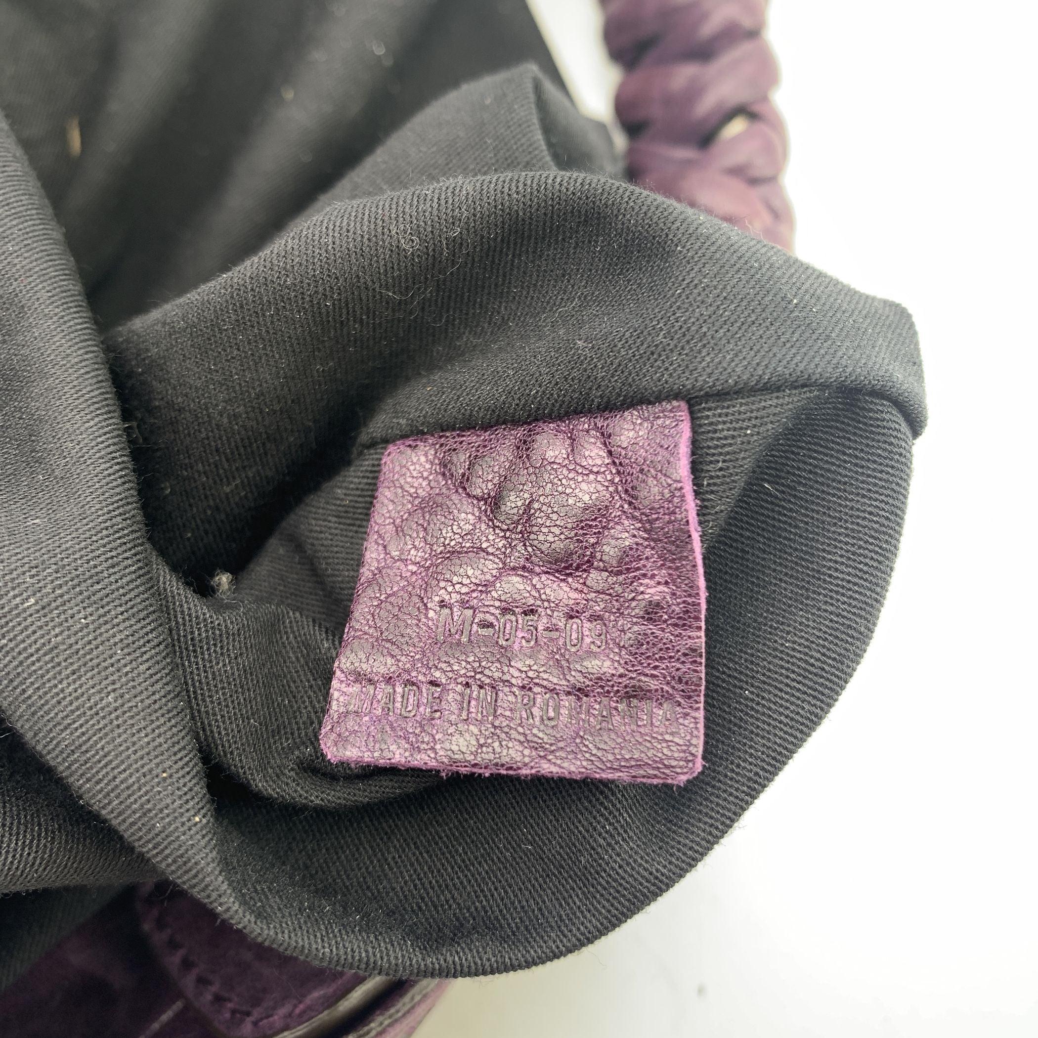 Givenchy Purple Distressed Leather Eclipse Hobo Tote Shoulder Bag 1