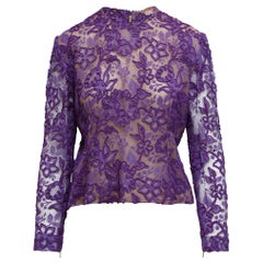 Givenchy Purple Lace Blouse