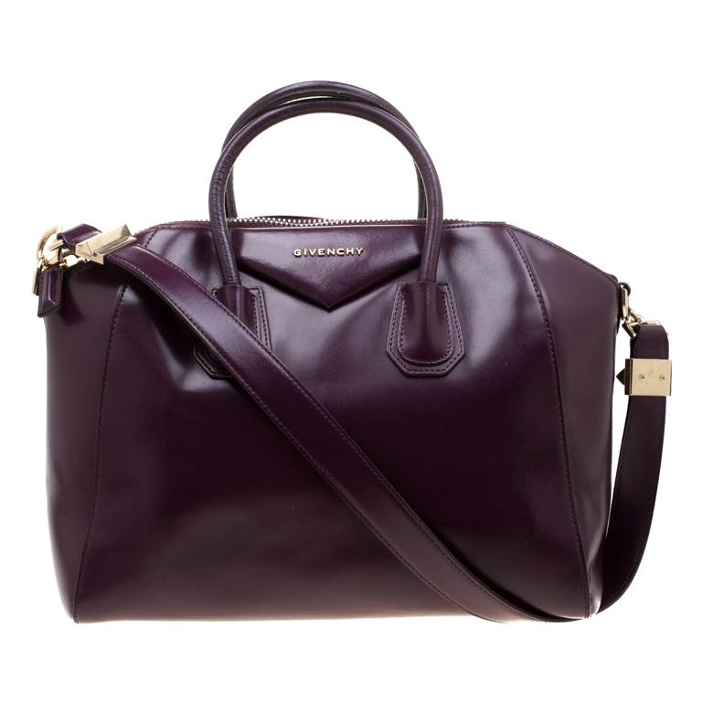 Givenchy Purple Leather Antigona Satchel