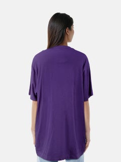 Maglietta Givenchy con logo ricamato viola taglia XXL
