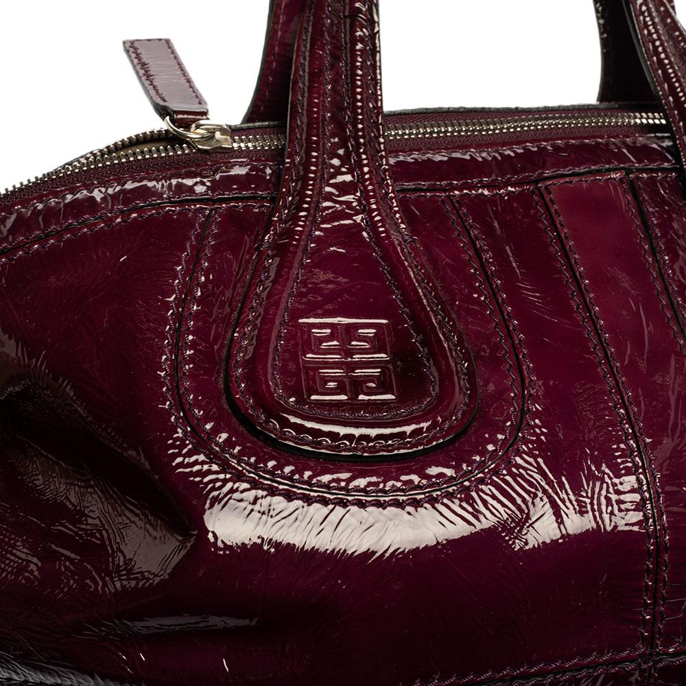 Givenchy Purple Patent Leather Small Nightingale Top Handle Bag 2