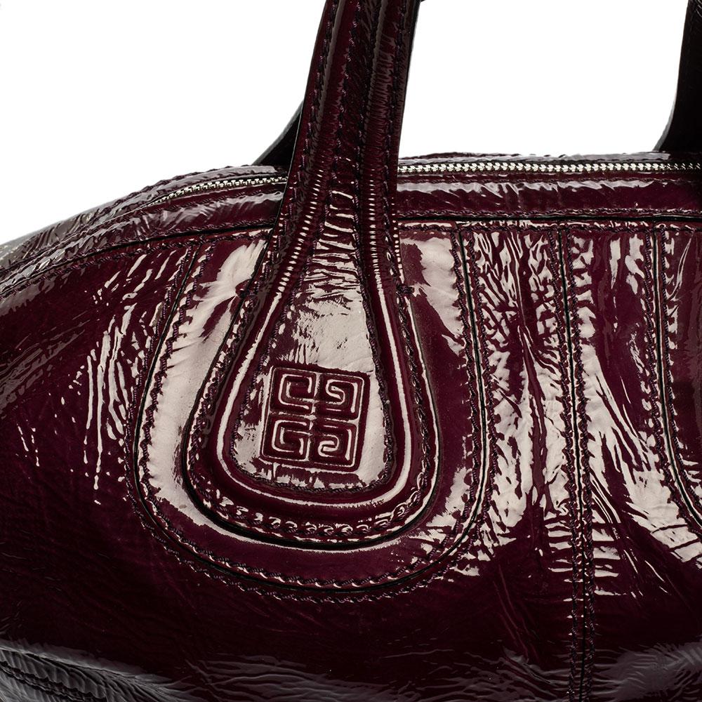 Givenchy Purple Patent Leather Small Nightingale Top Handle Bag 6