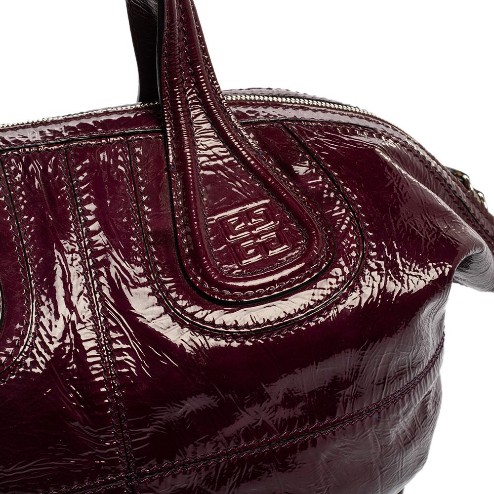 Givenchy Purple Patent Leather Small Nightingale Top Handle Bag 7