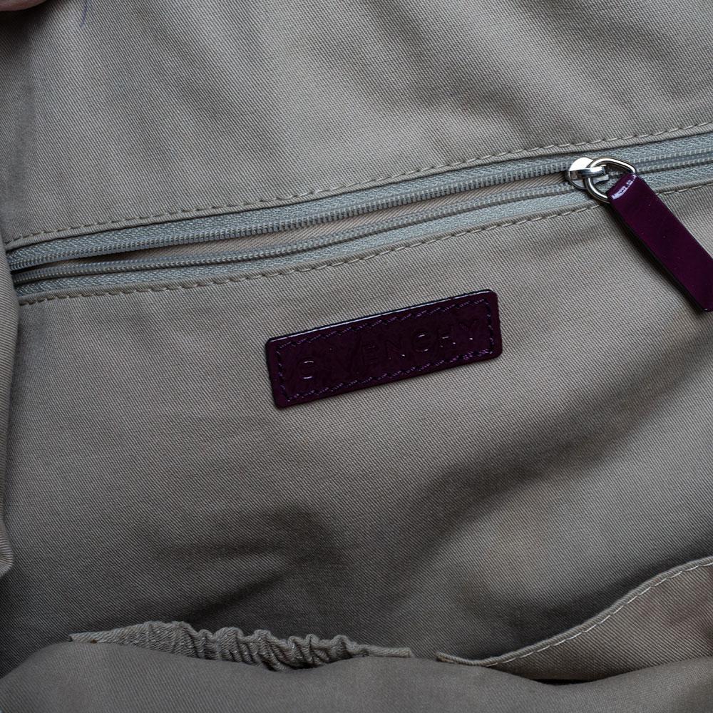 Women's Givenchy Purple Patent Leather Small Nightingale Top Handle Bag