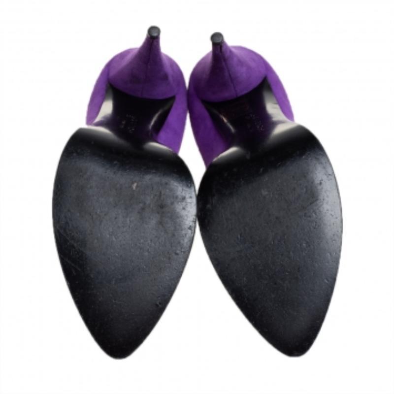 Givenchy Purple Suede And Patent Leather Cap Toe Pumps Size 39 For Sale 3