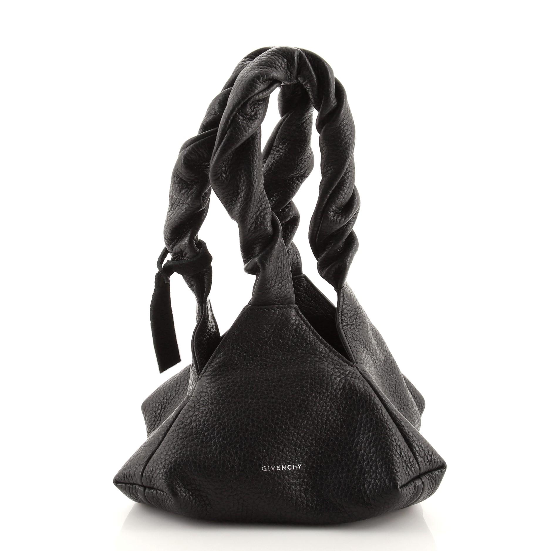 Black Givenchy Pyramid Shoulder Bag Leather Small