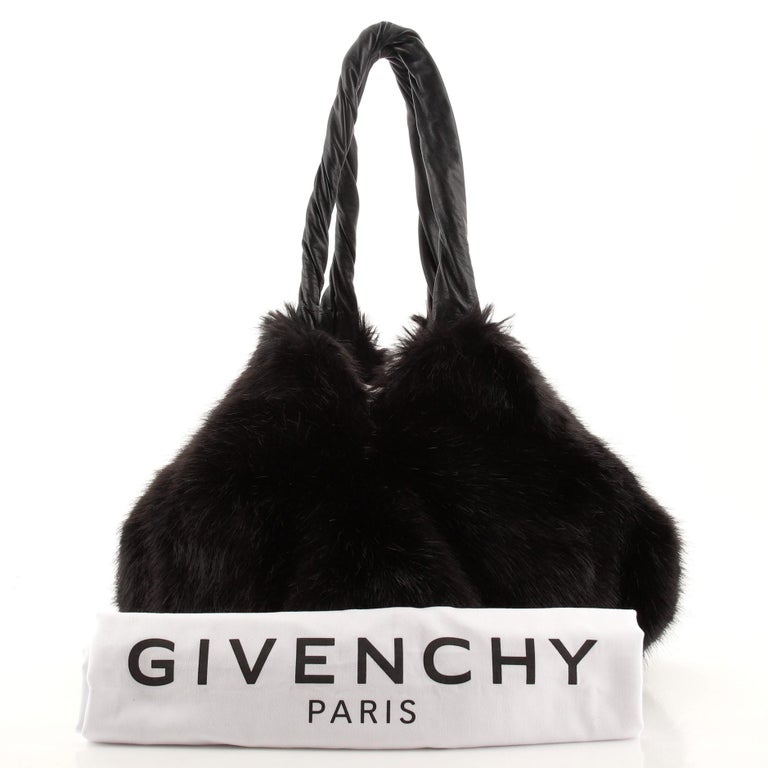 Givenchy Pyramid Tote Bag Faux Fur at 1stDibs