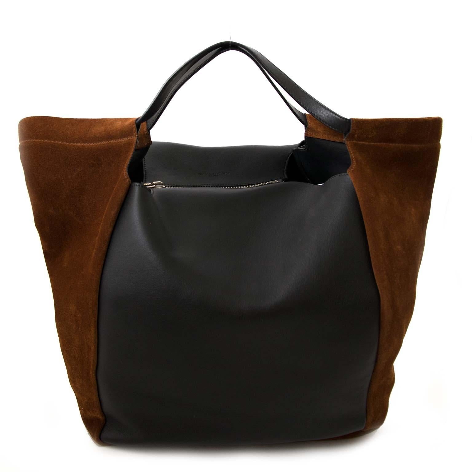 black and brown leather bag