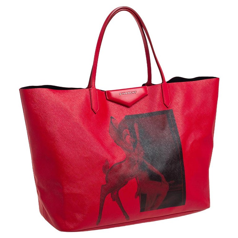 Givenchy Red Bambi Print Coated Canvas and Leather Antigona Shopper Tote at  1stDibs | bambi tote bag, givenchy bambi tote, givenchy red bag