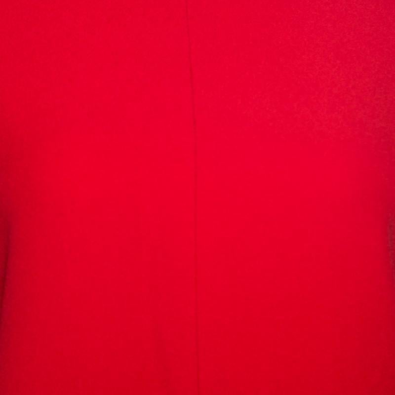 Givenchy Red Crepe Padded Shoulder Shift Dress S 1