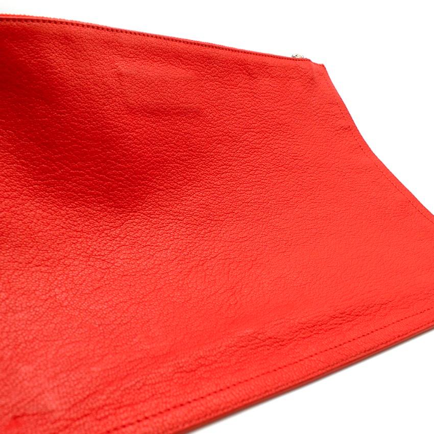 Givenchy Red Goatskin Zip Pouch  In Excellent Condition In London, GB