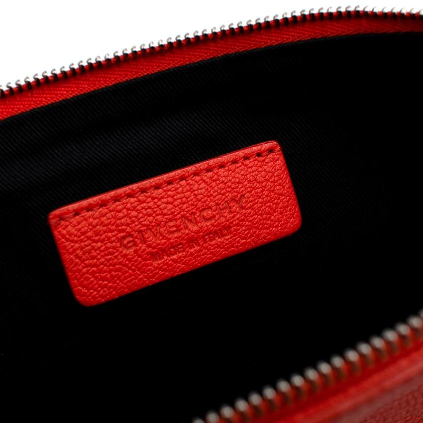 Women's Givenchy Red Goatskin Zip Pouch 