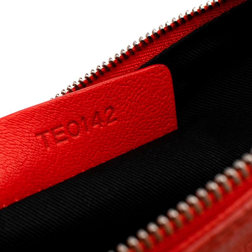 Givenchy Red Goatskin Zip Pouch  1