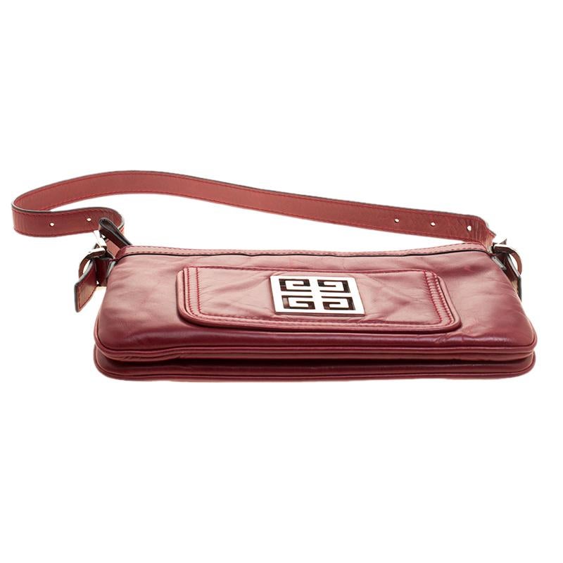 Givenchy Red Leather Logo Shoulder bag 1