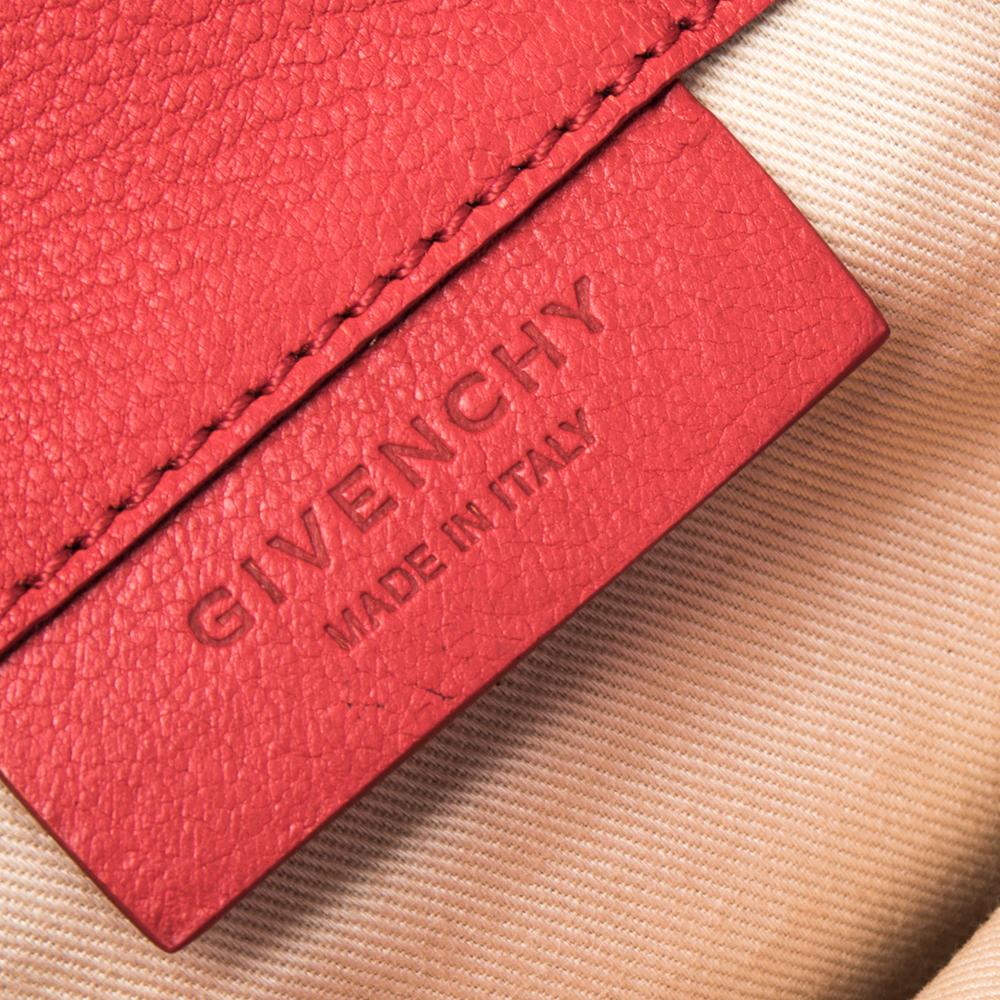 Givenchy Red Leather Medium Antigona Envelope Clutch 7